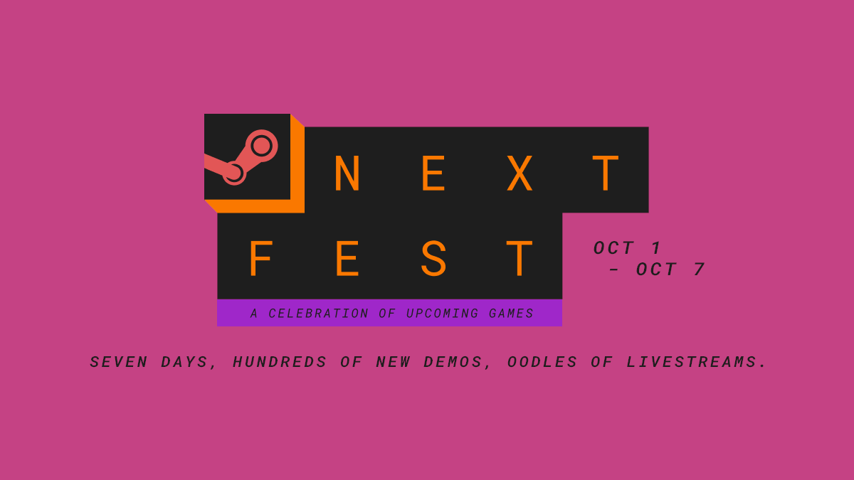El siguiente Steam Next Fest será del 1 al 7 de octubre